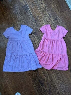 Bundle of Cotton Dresses - Pink and Lavender